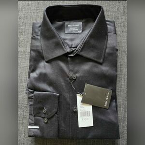 Bellissimo Men's Elegant Black Dress Shirt